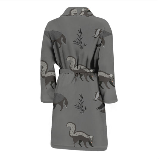 Skunk Print Design LKS301 Men Bathrobe