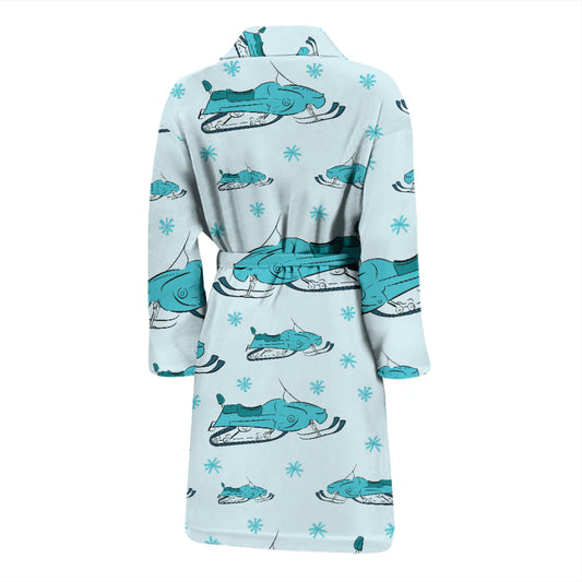 Snowmobile Print Design LKS301 Men Bathrobe