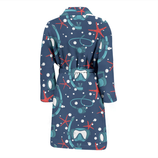 Scuba Equipment Print Design LKS302 Men Bathrobe