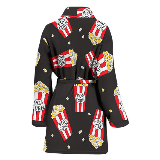 Popcorn Pattern Print Design A01 Women Bathrobe