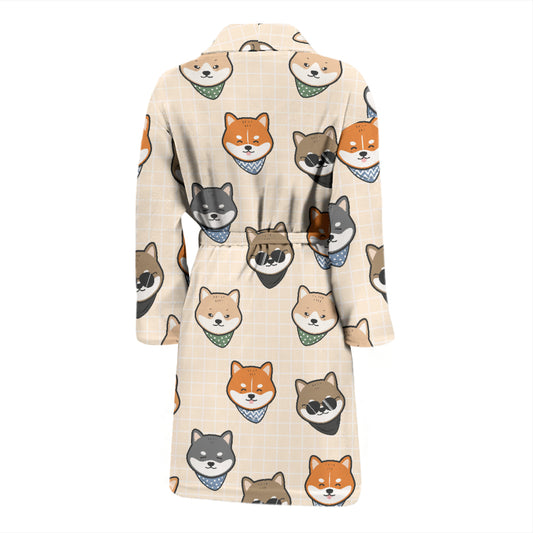 Shiba Inu Print Design LKS3010 Men Bathrobe