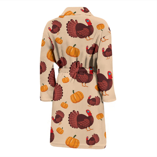 Thanksgiving Print Design LKS308 Men Bathrobe