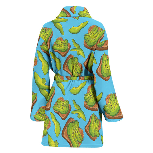 Sandwich Avocado Print Design LKS306 Women Bathrobe