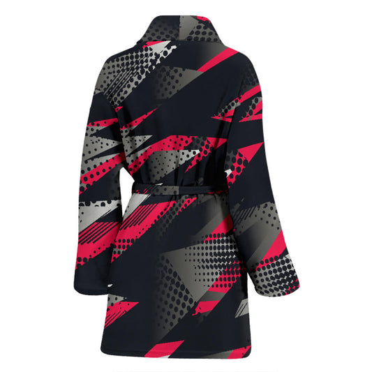 Racing Style Pattern Print Design A04 Women Bathrobe