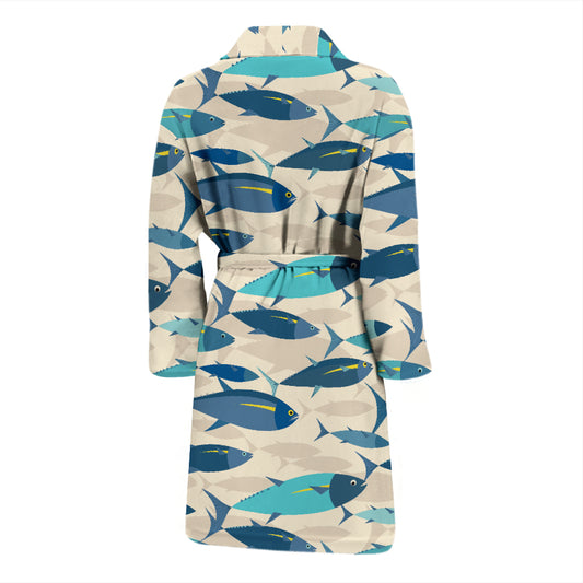 Tuna Fish Print Design LKS302 Men Bathrobe