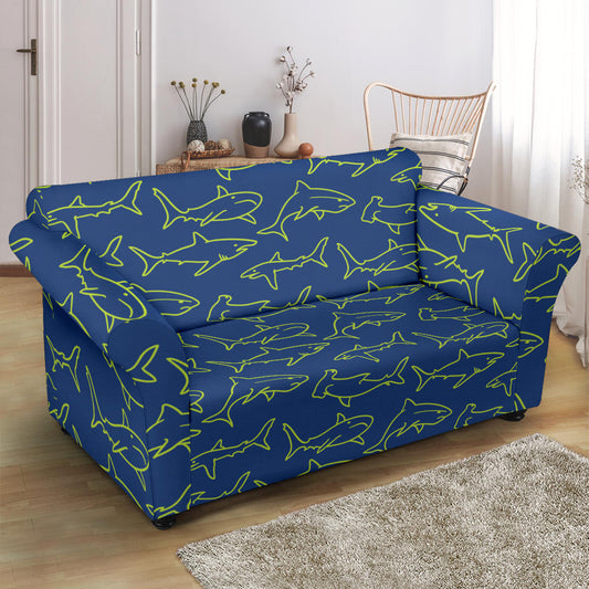 Shark Print Design LKS301 Loveseat Couch Slipcover