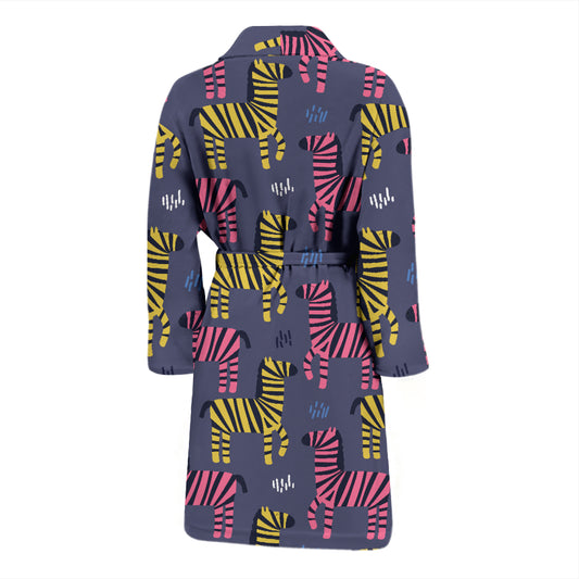 Zebra Print Design LKS303 Men Bathrobe