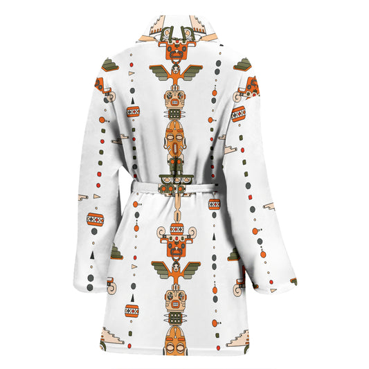 Totem Print Design LKS302 Women Bathrobe