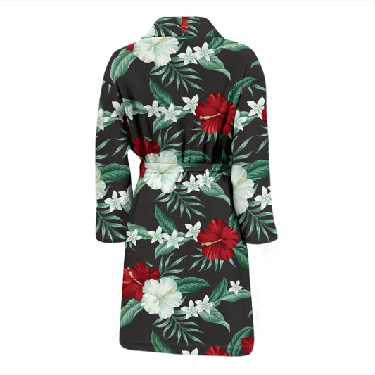 Tropical Flower Print Design LKS303 Men Bathrobe