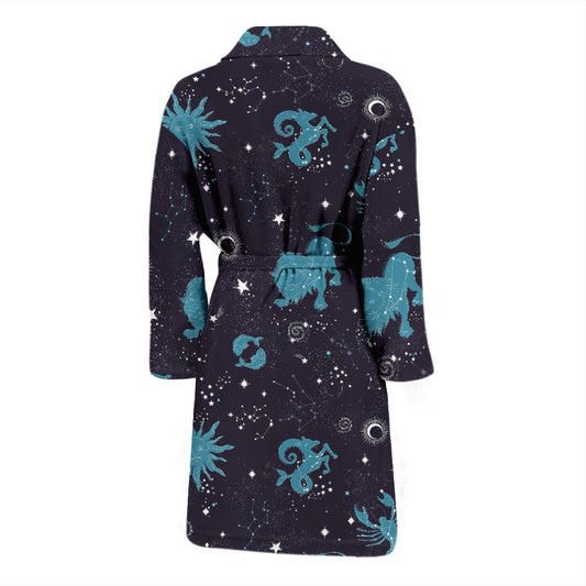 Zodiac Print Design LKS303 Men Bathrobe
