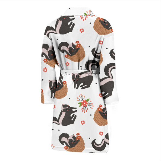 Skunk Print Design LKS304 Men Bathrobe