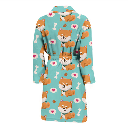 Shiba Inu Print Design LKS3013 Men Bathrobe