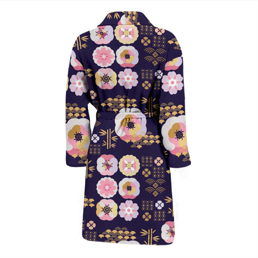 Sakura Japan Style Print Design LKS302 Men Bathrobe