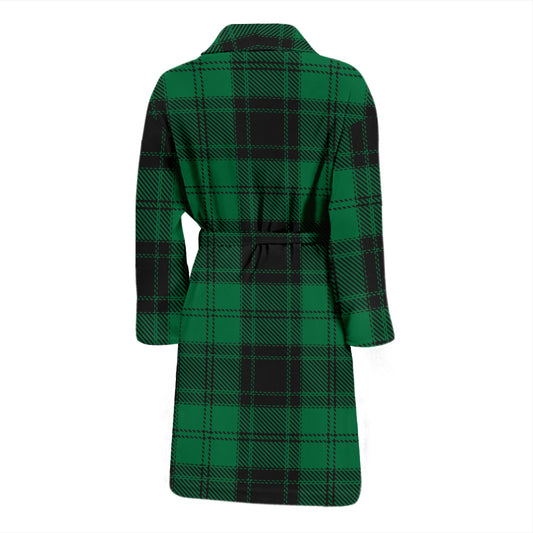 Tartan Green Print Design LKS302 Men Bathrobe