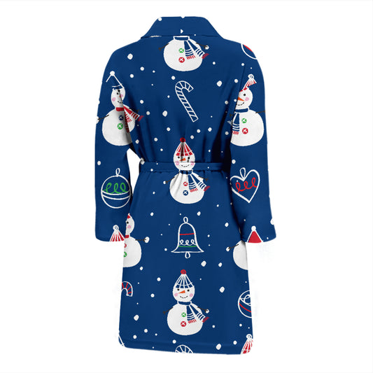 Snowman Print Design LKS306 Men Bathrobe