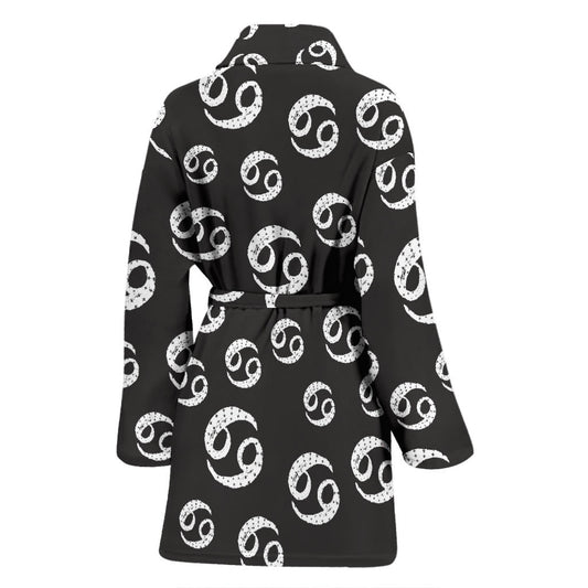 Cancer Zodiac Pattern Print Design 02 Women Bathrobe