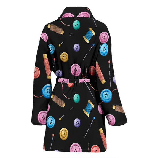Sewing Print Design LKS309 Women Bathrobe