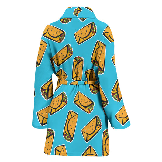 Burrito Print Design LKS301 Women Bathrobe