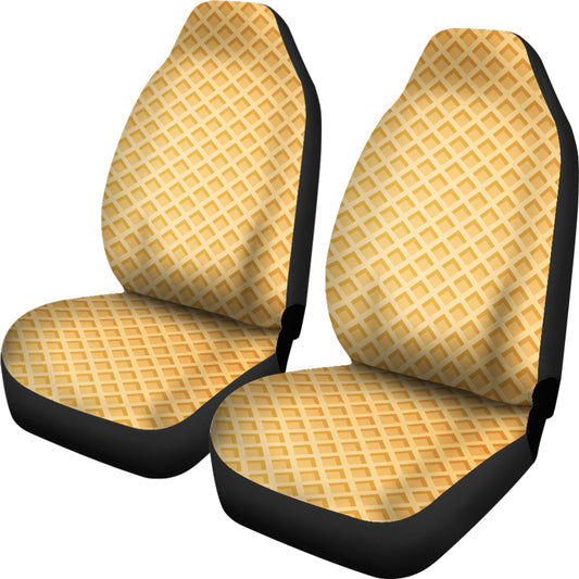 Waffle Texture Print Design LKS302 Car Seat Covers
