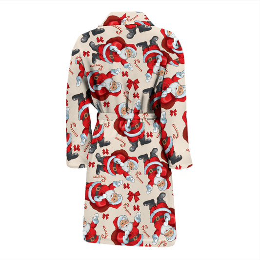 Santa Christmas Themed Print Design LKS302 Men Bathrobe
