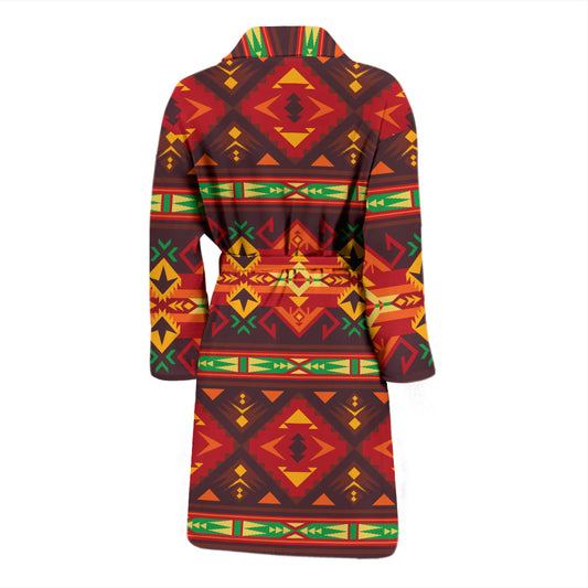Southwest Pattern Print Design LKS309 Men Bathrobe