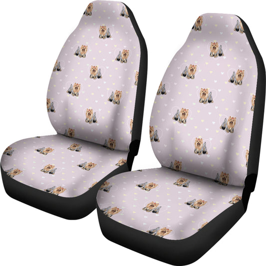 Yorkshire Terriers Print Design LKS302 Car Seat Covers