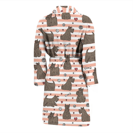 Scottish Terriers Print Design LKS3016 Men Bathrobe