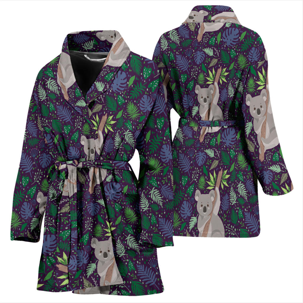 Koala Pattern Print Design 06 Women Bathrobe