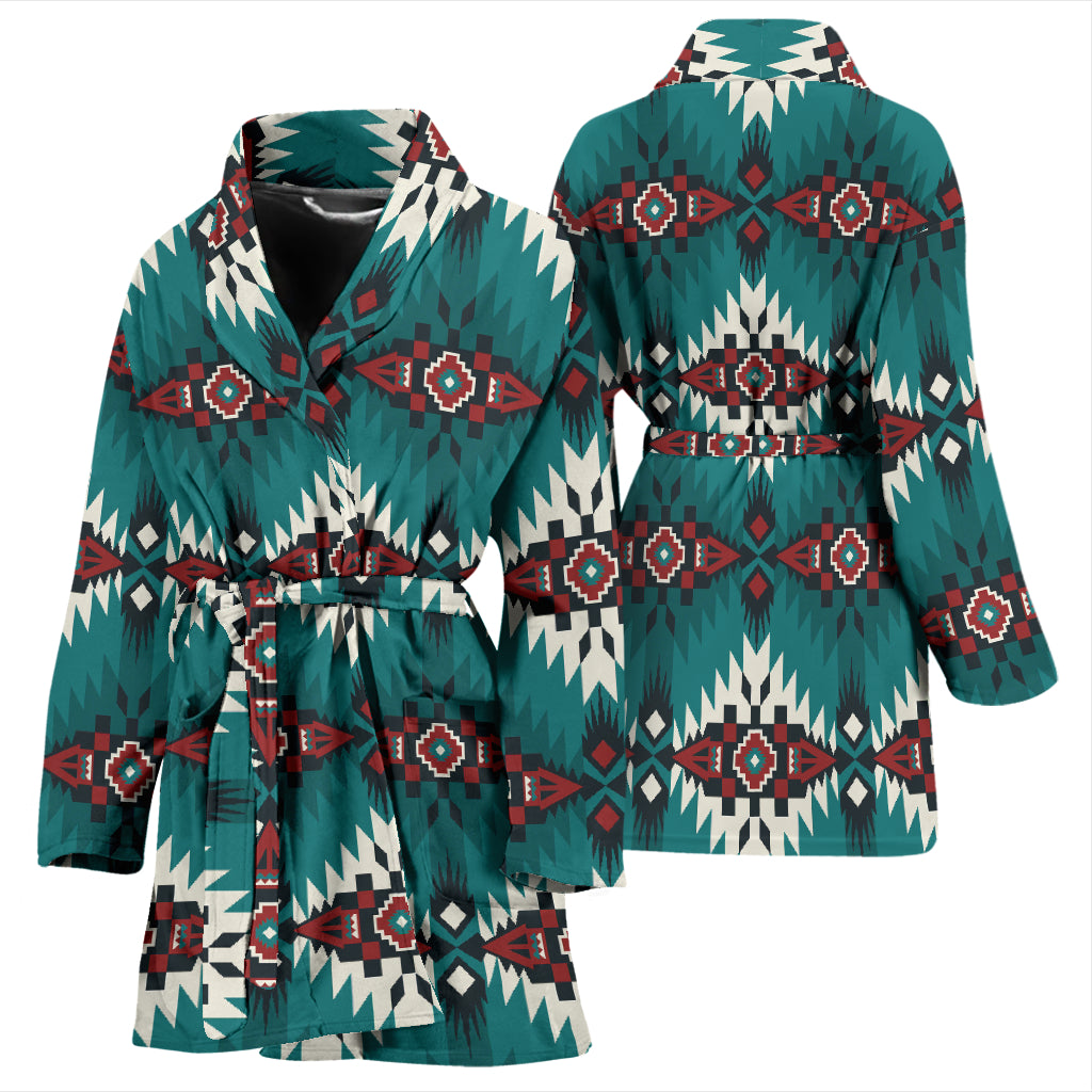 Southwest Pattern Print Design LKS308 Women Bathrobe