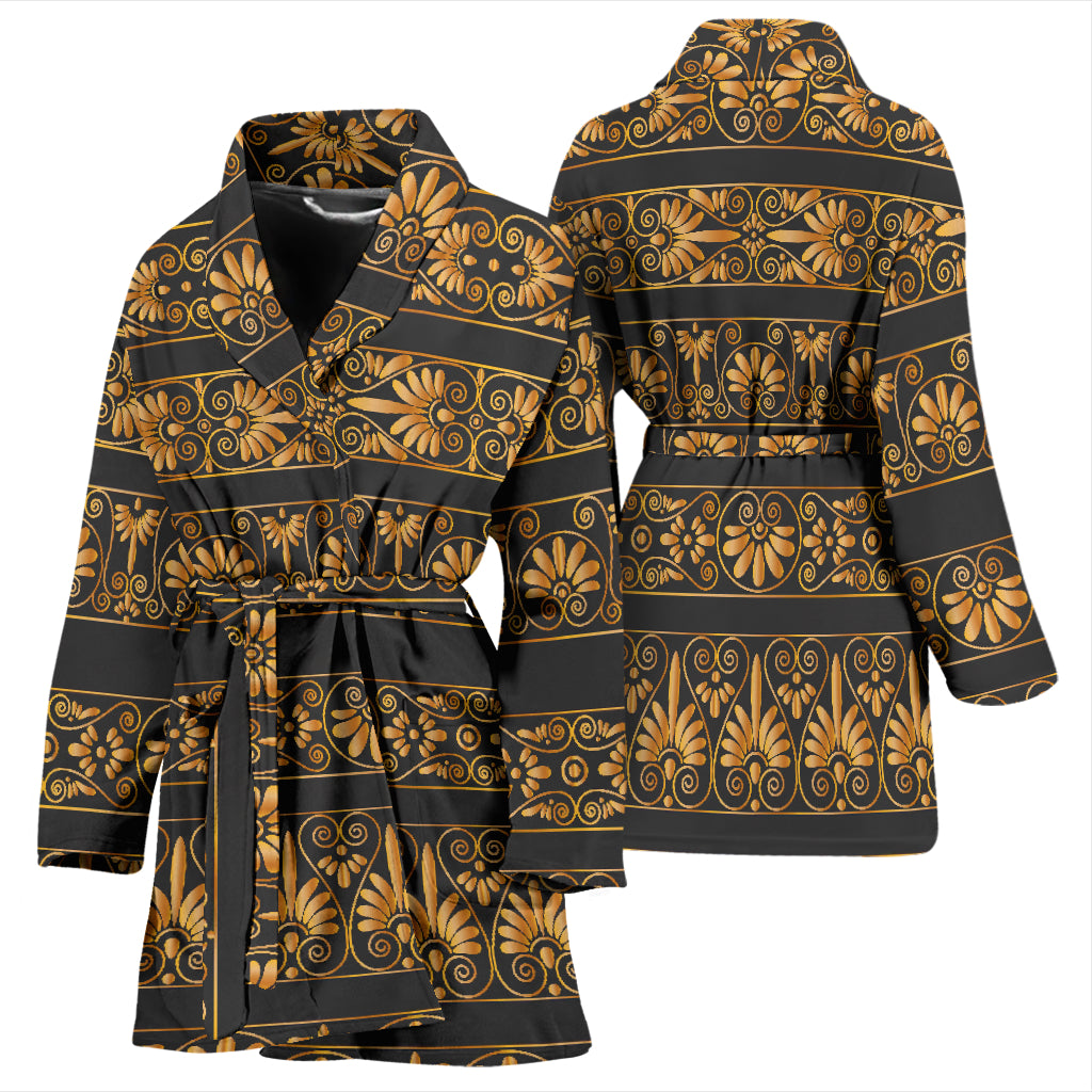 Ancient Greek Print Design LKS303 Women Bathrobe