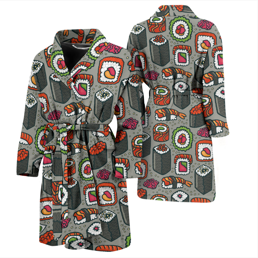 Sushi Print Design LKS301 Men Bathrobe