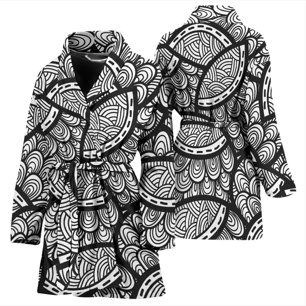 Polynesian Pattern Print Design A01 Women Bathrobe