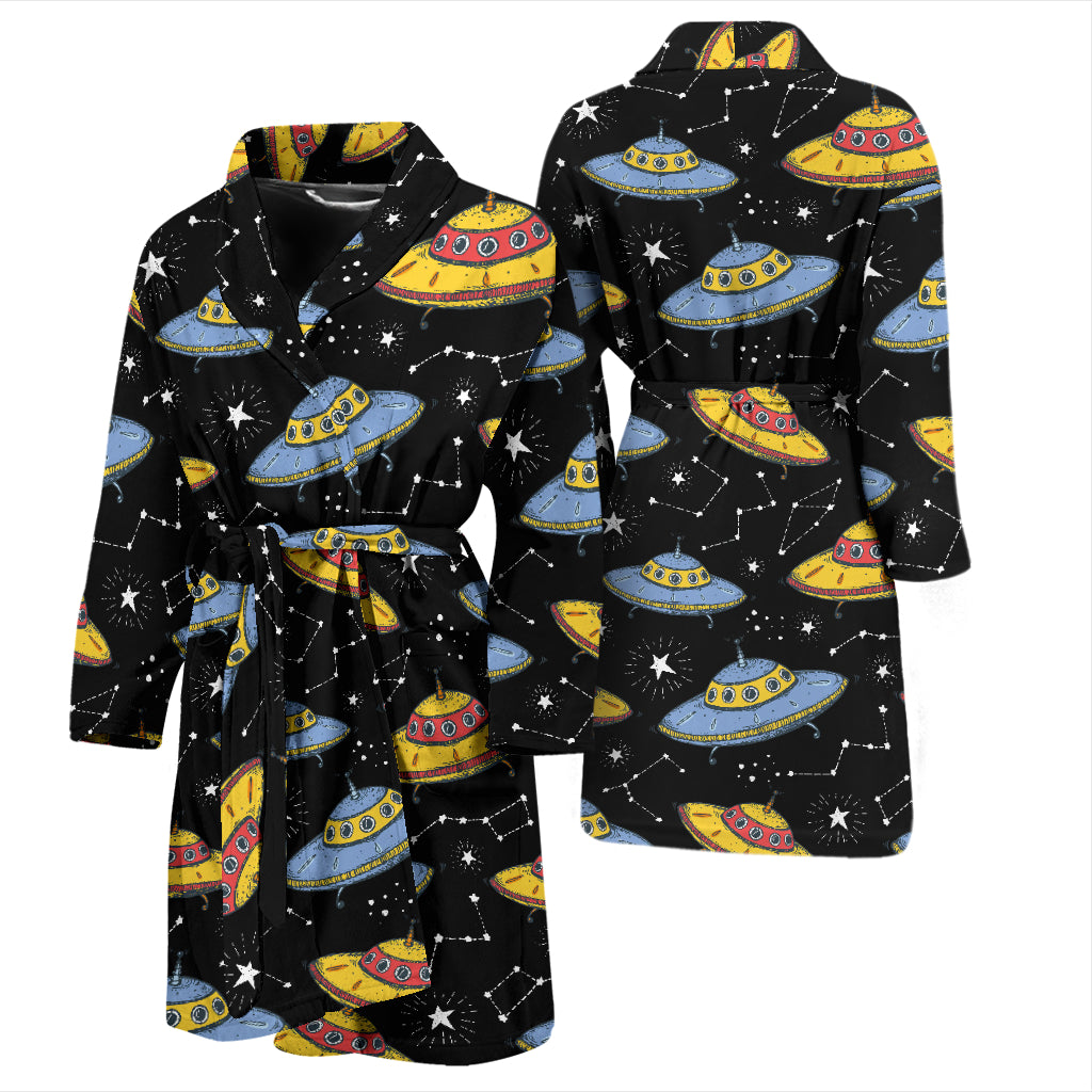 UFO Print Design LKS307 Men Bathrobe