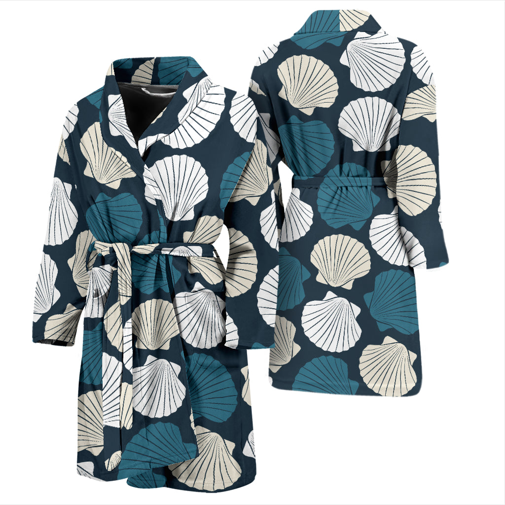 Seashell Print Design LKS3013 Men Bathrobe
