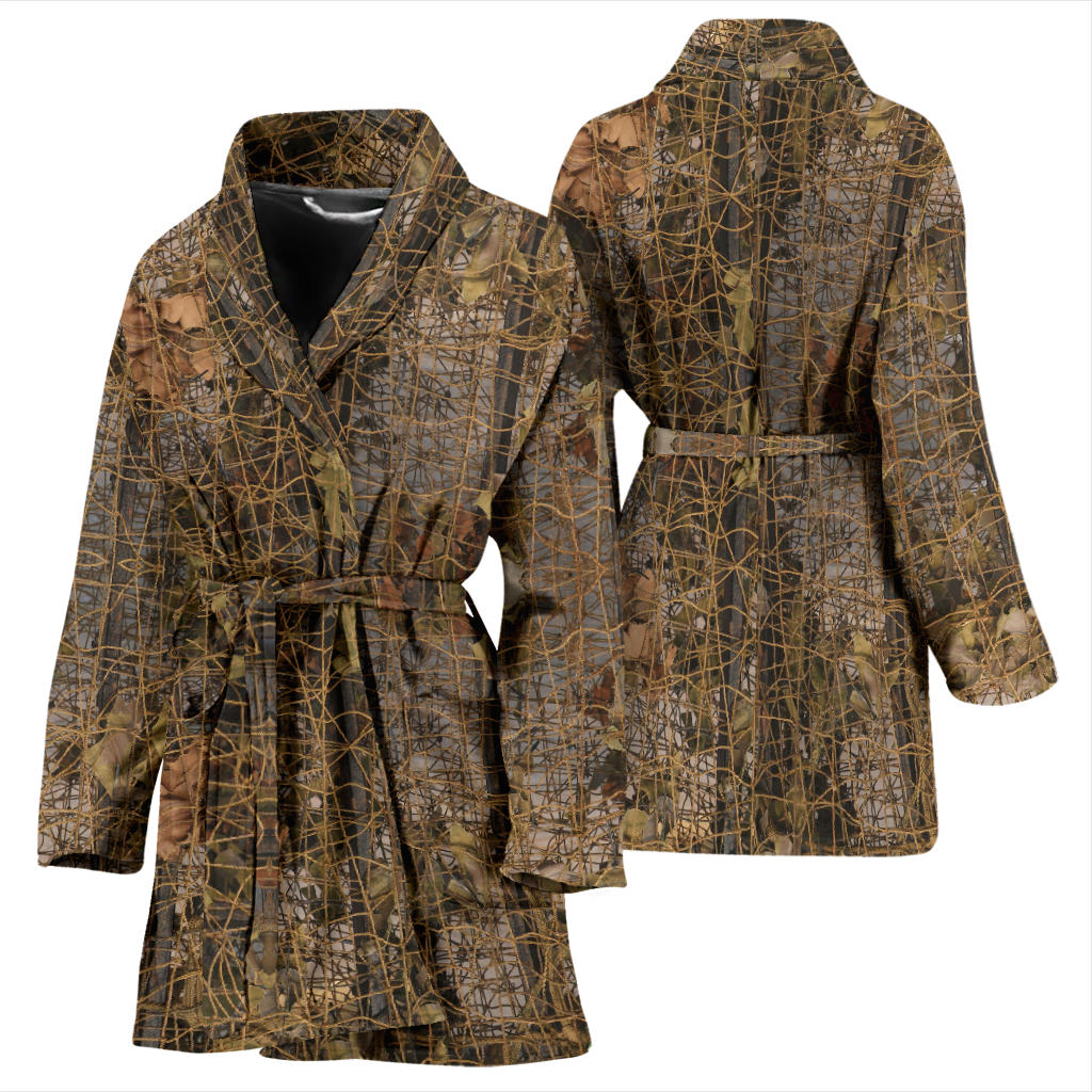 Camouflage Realtree Pattern Print Design 01 Women Bathrobe