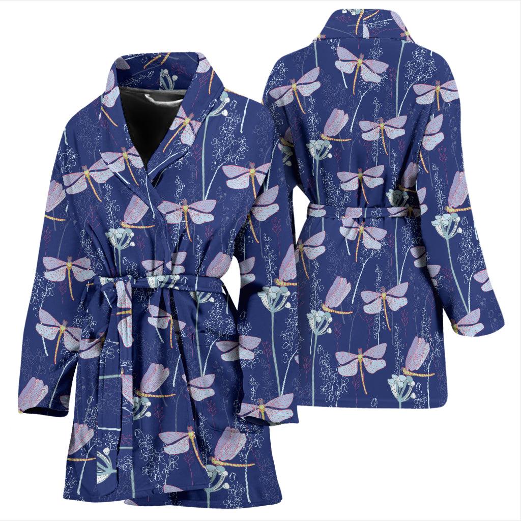 Dragonfly Print Design LKS401 Women Bathrobe