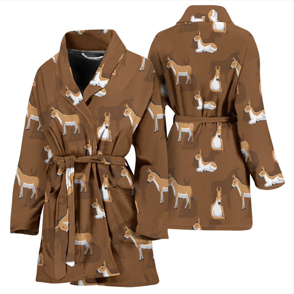 Donkey Print Design LKS401 Women Bathrobe