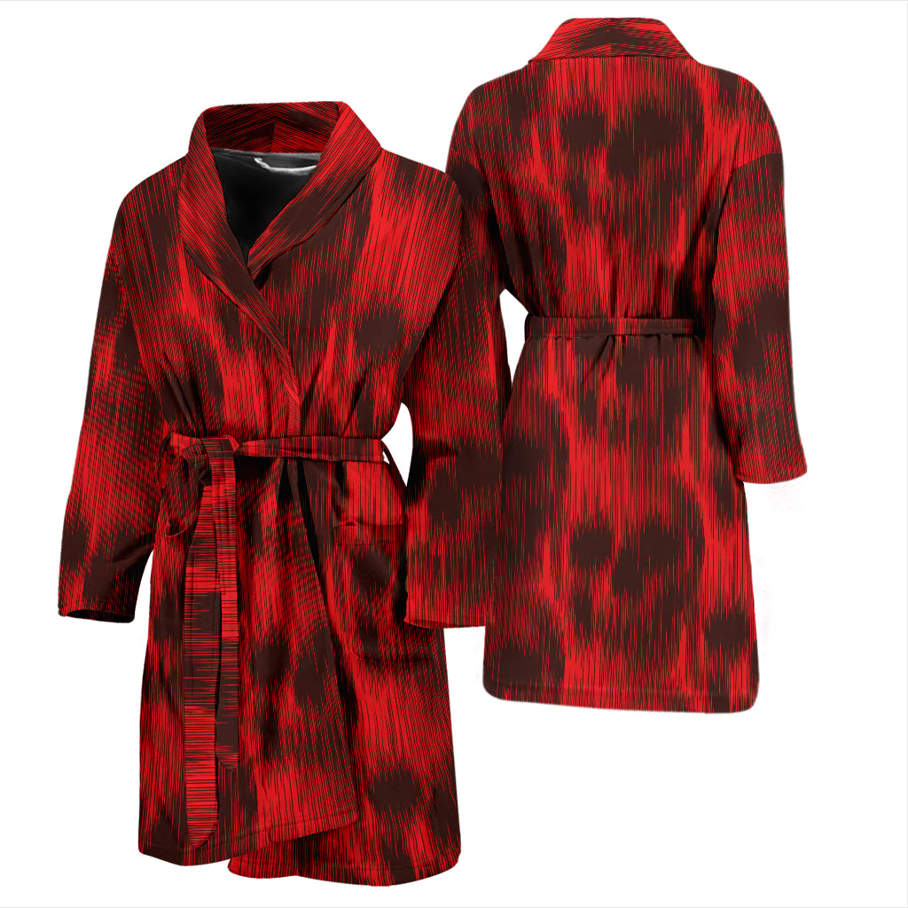 Skull Red Print Design LKS306 Men Bathrobe