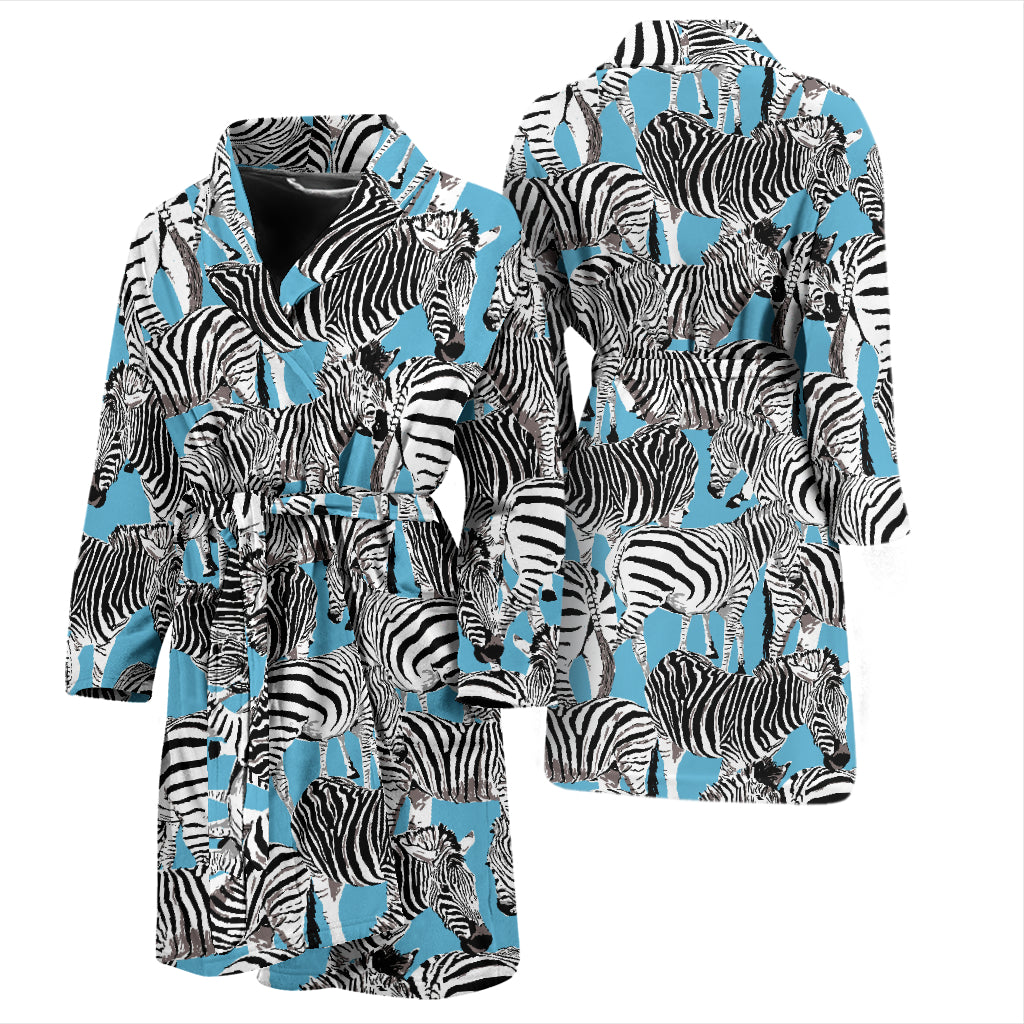 Zebra Print Design LKS305 Men Bathrobe