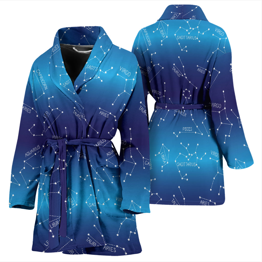 Virgo Print Design LKS302 Women Bathrobe