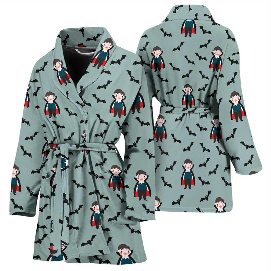 Vampire Print Design LKS304 Women Bathrobe
