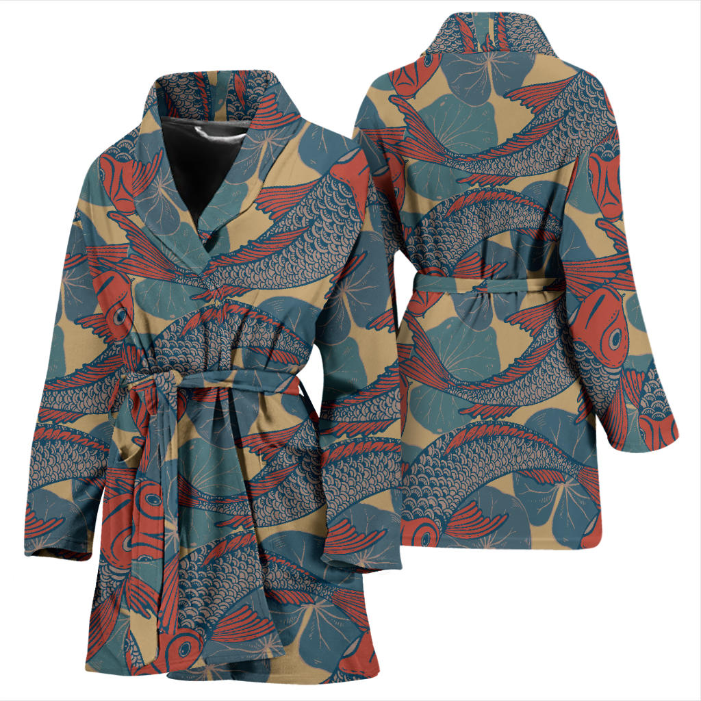 Pisces Pattern Print Design A01 Women Bathrobe