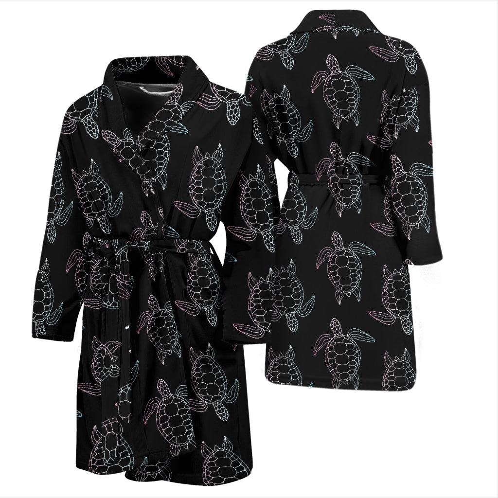 Sea Turtle Print Design LKS3012 Men Bathrobe