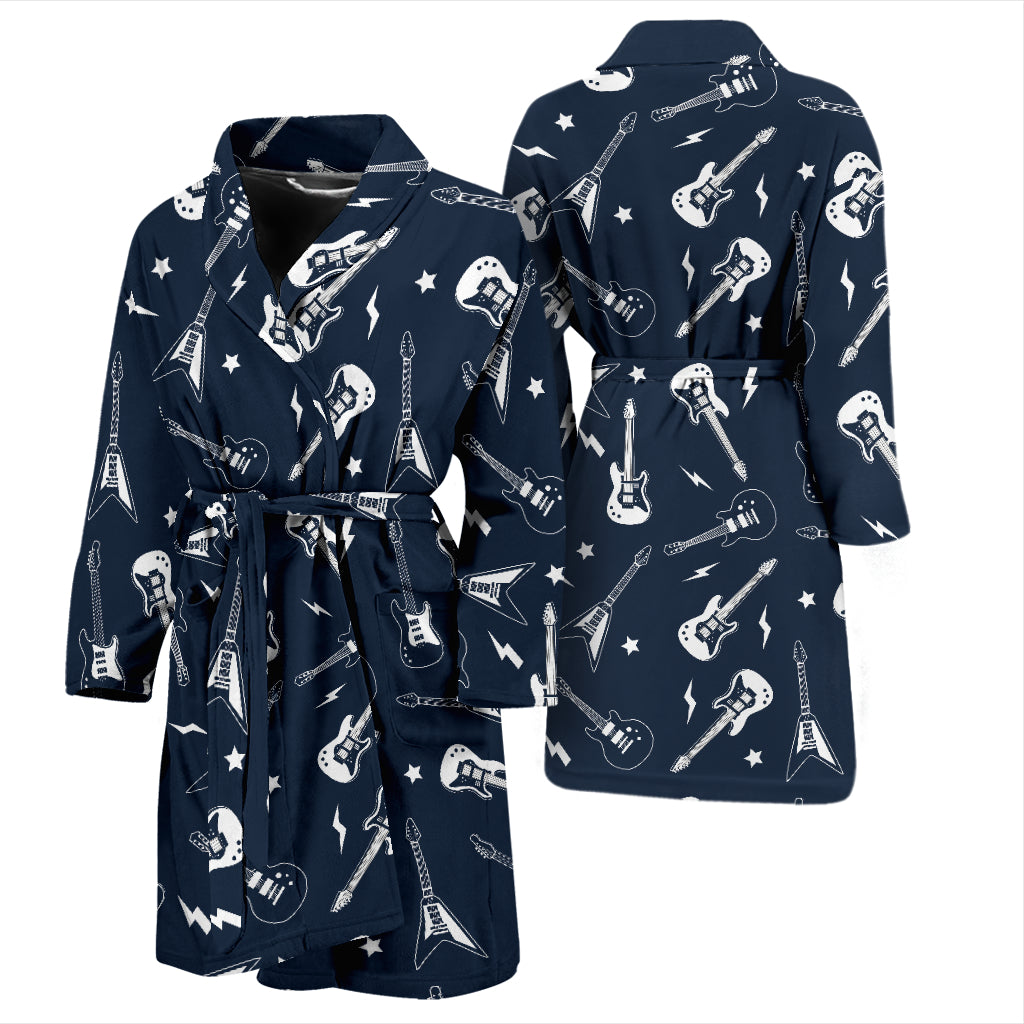 Electric Guitar Print Design LKS402 Men Bathrobe