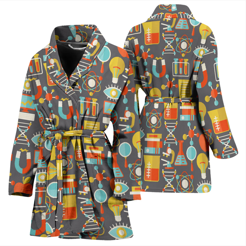 Science Print Design LKS302 Women Bathrobe