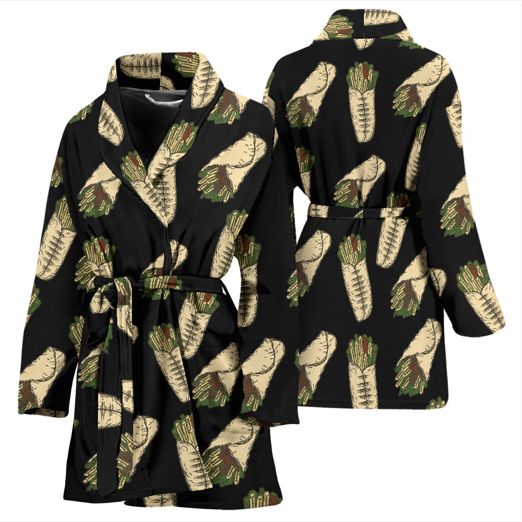 Burrito Print Design LKS303 Women Bathrobe