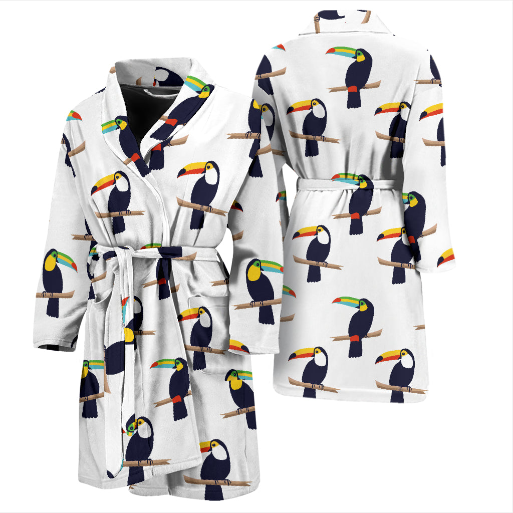 Toucan Print Design LKS305 Men Bathrobe