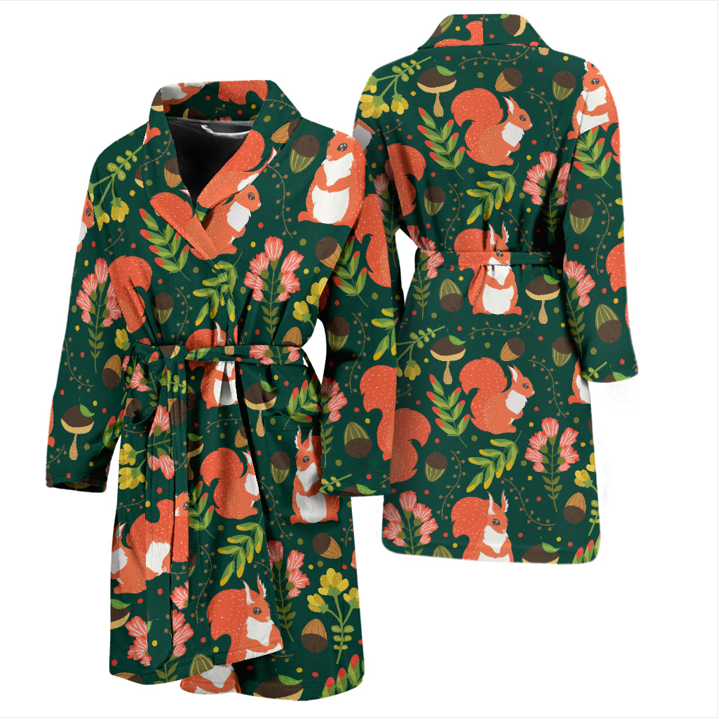 Squirrel Print Design LKS302 Men Bathrobe