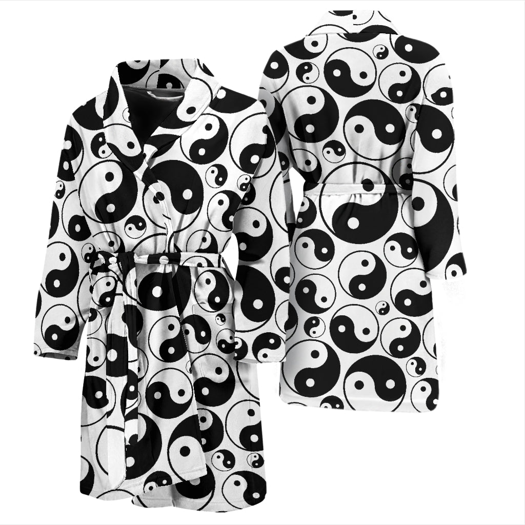 Yin Yang Print Design LKS302 Men Bathrobe