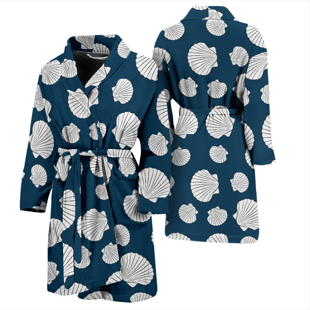 Seashell Print Design LKS3012 Men Bathrobe
